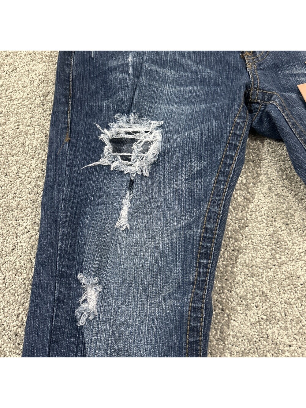 D-Fuz Y2K Bootcut Distressed Jeans Women’s New With Tags - Picture 4 of 10